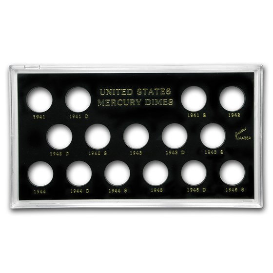 Capital Plastic Hard Currency Holder MA436A - US Mercury Dime Set Capital Plastic Hard Currency Holder MA436A - US Mercury Dime Set